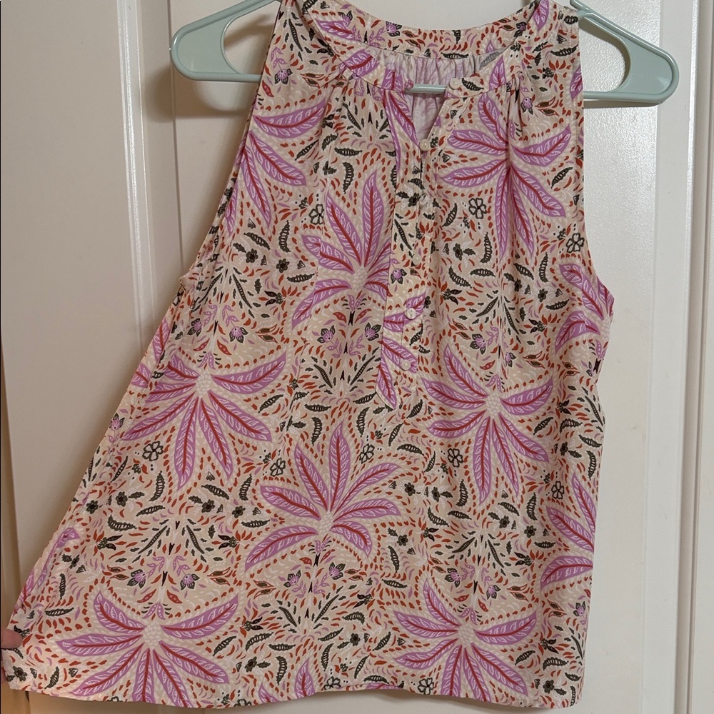 Vibrant Floral Sleeveless Blouse